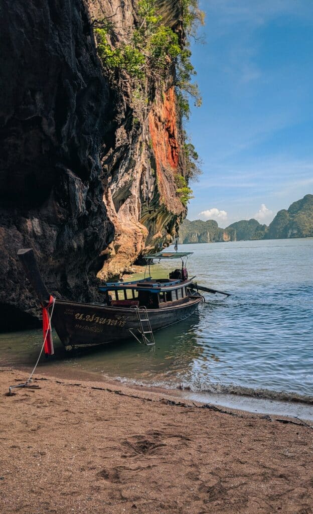 photo taken in thailand on a small island near the tourist spot Phang Nga