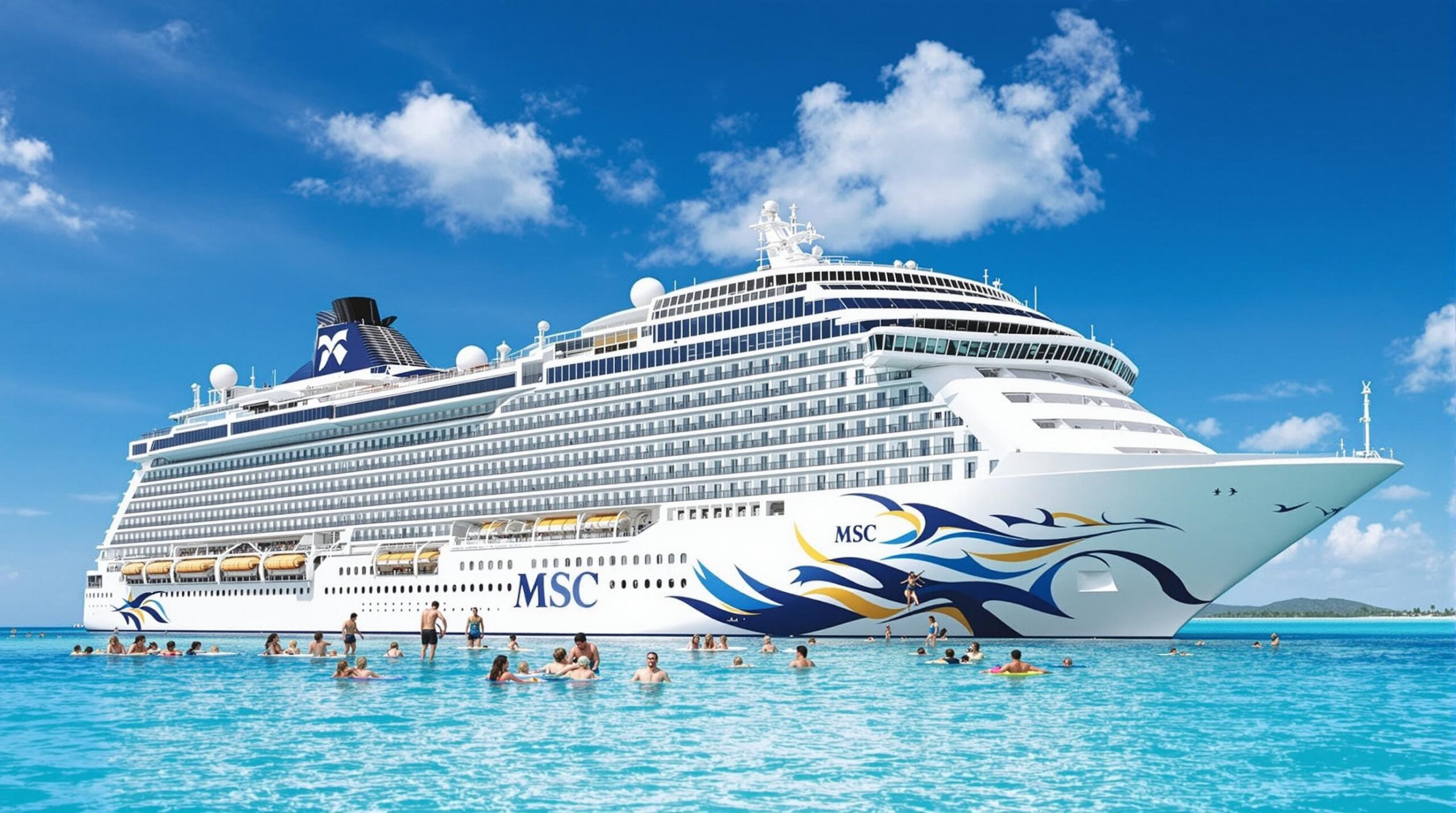 croisière familiale : famille profitant d'une croisière MSC Cruises sur un bateau en mer
