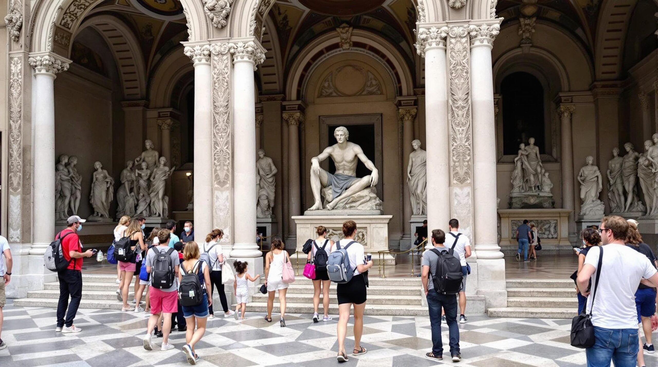 Naples culture : vue intérieure de la Galleria Borbonica avec tunnels historiques
