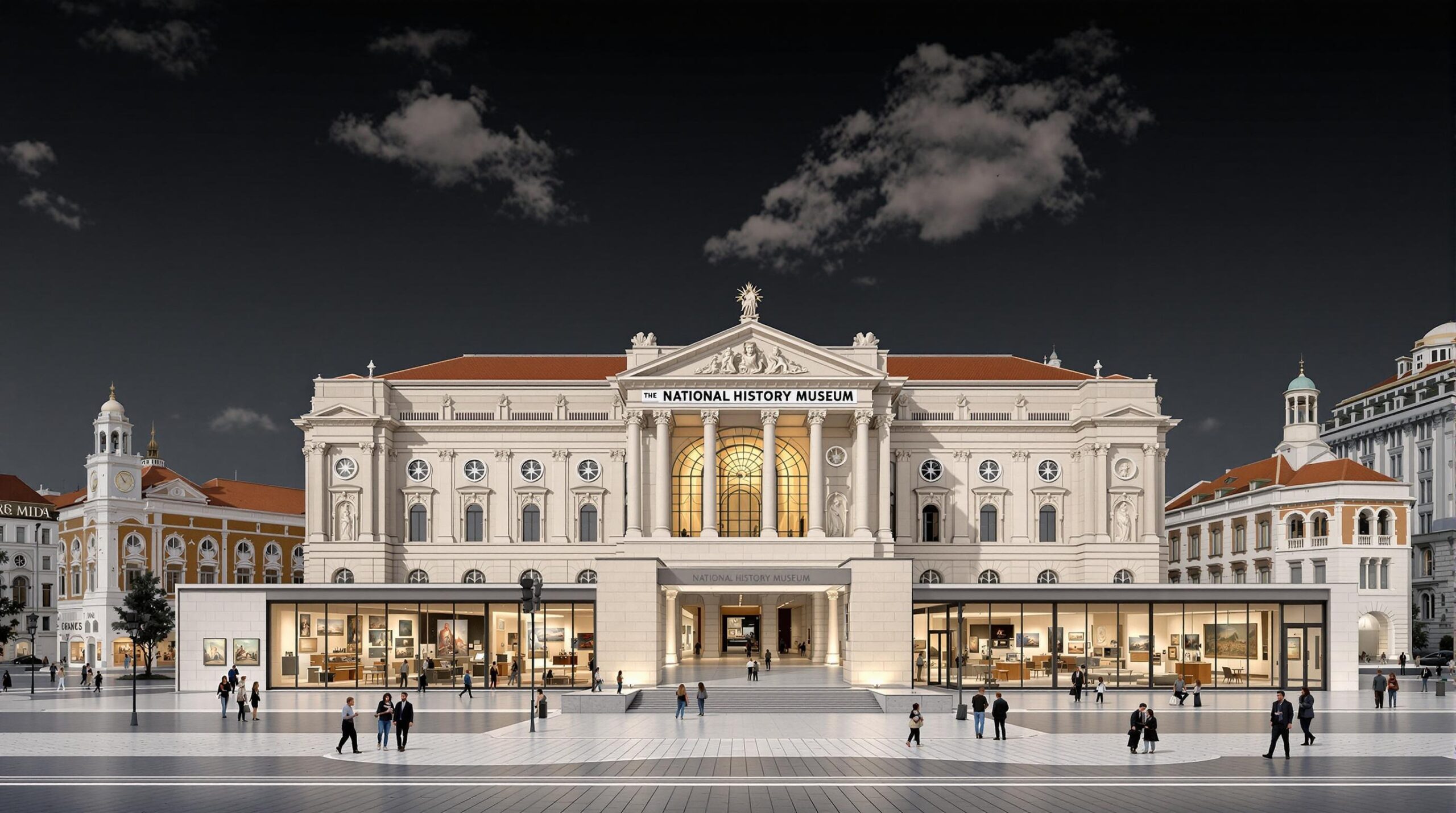 Musée National d'Histoire : vue extérieure impressionnante du bâtiment du musée à Sofia