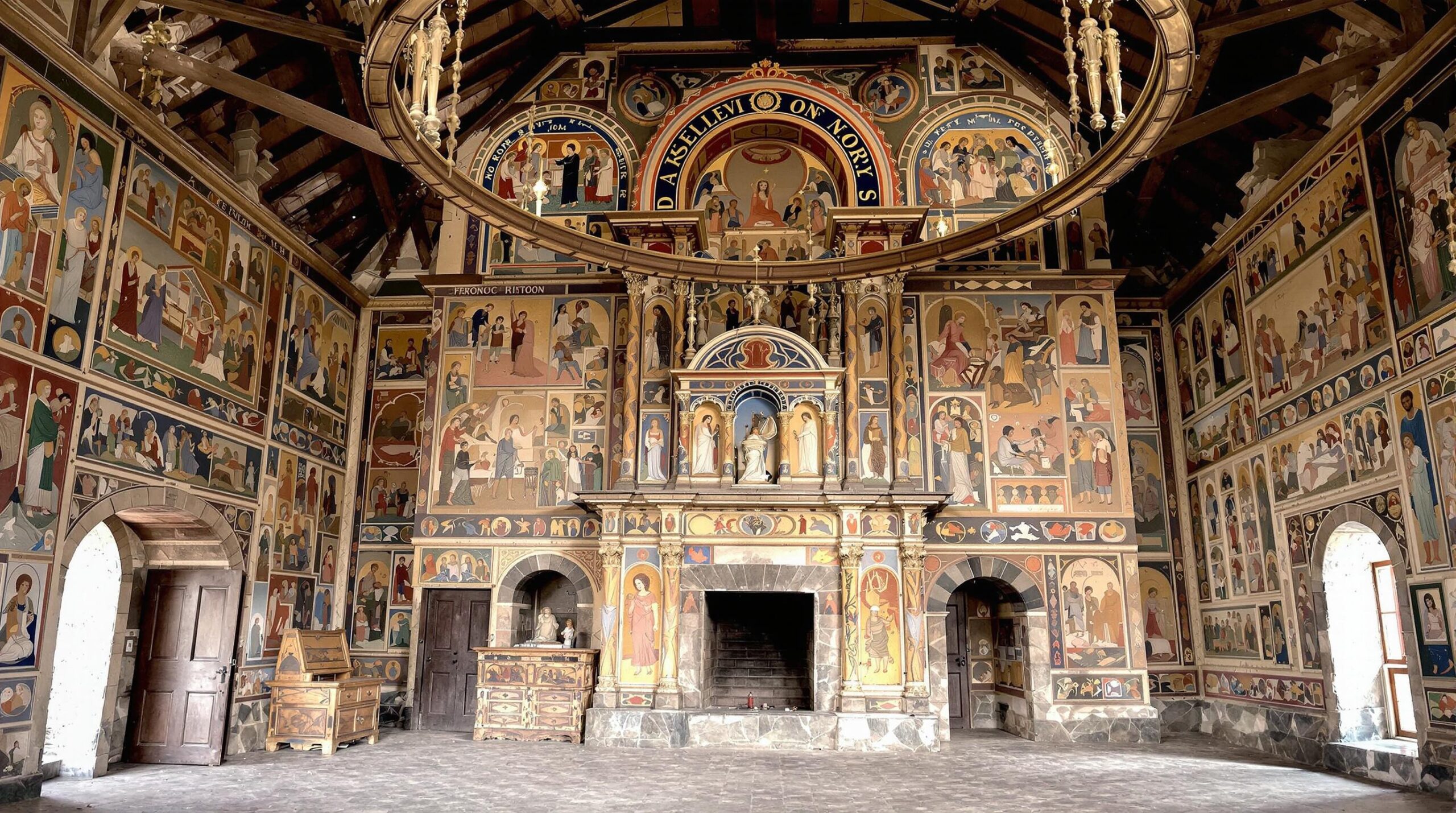 Monastère de Dragalevtsi : ancienne bâtisse en pierre dans un cadre montagneux