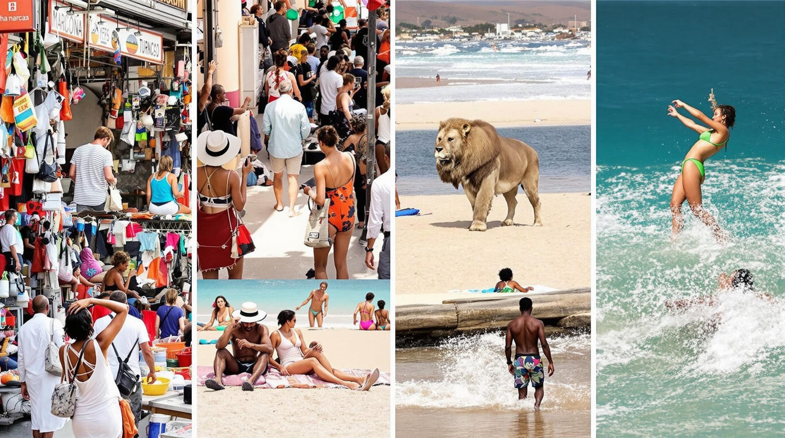 voyages de dernière minute Afrique : paysages emblématiques d'Afrique avec safari, plages et montagnes