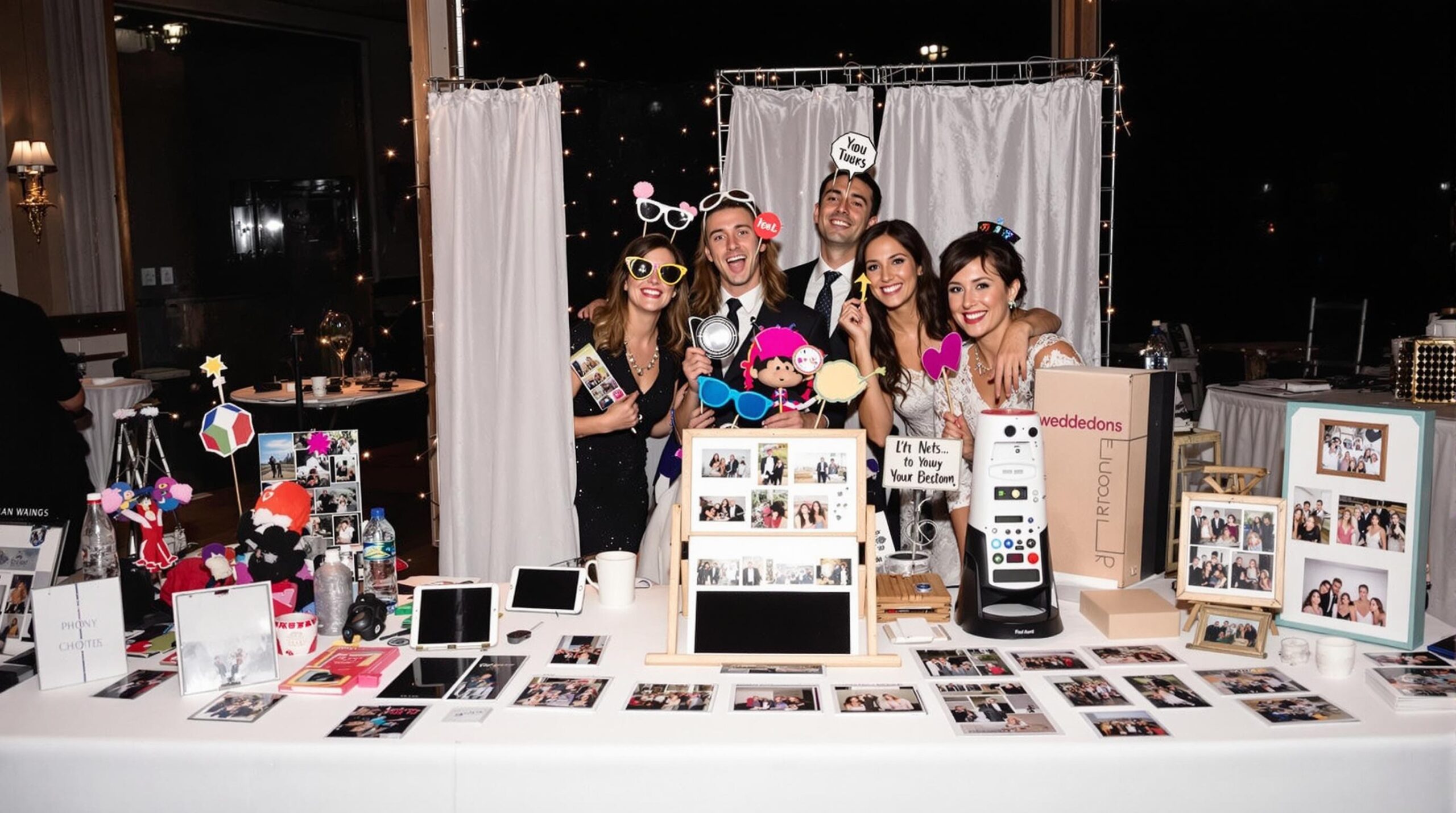 photobooth : photobooth moderne prêt à être utilisé lors d'un événement à Montréal