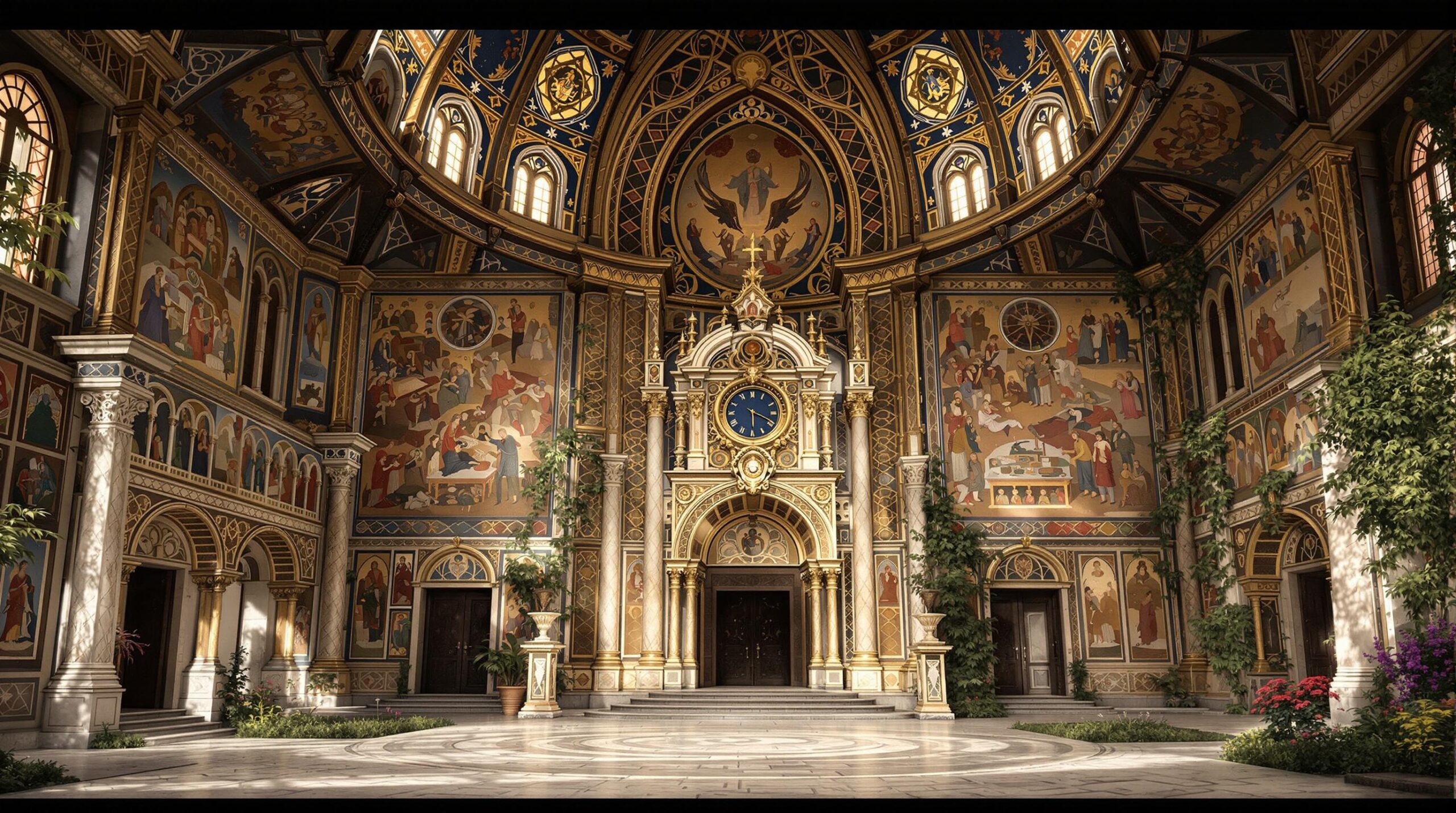 Église Boyana : fresques colorées et détails architecturaux historiques de l'église