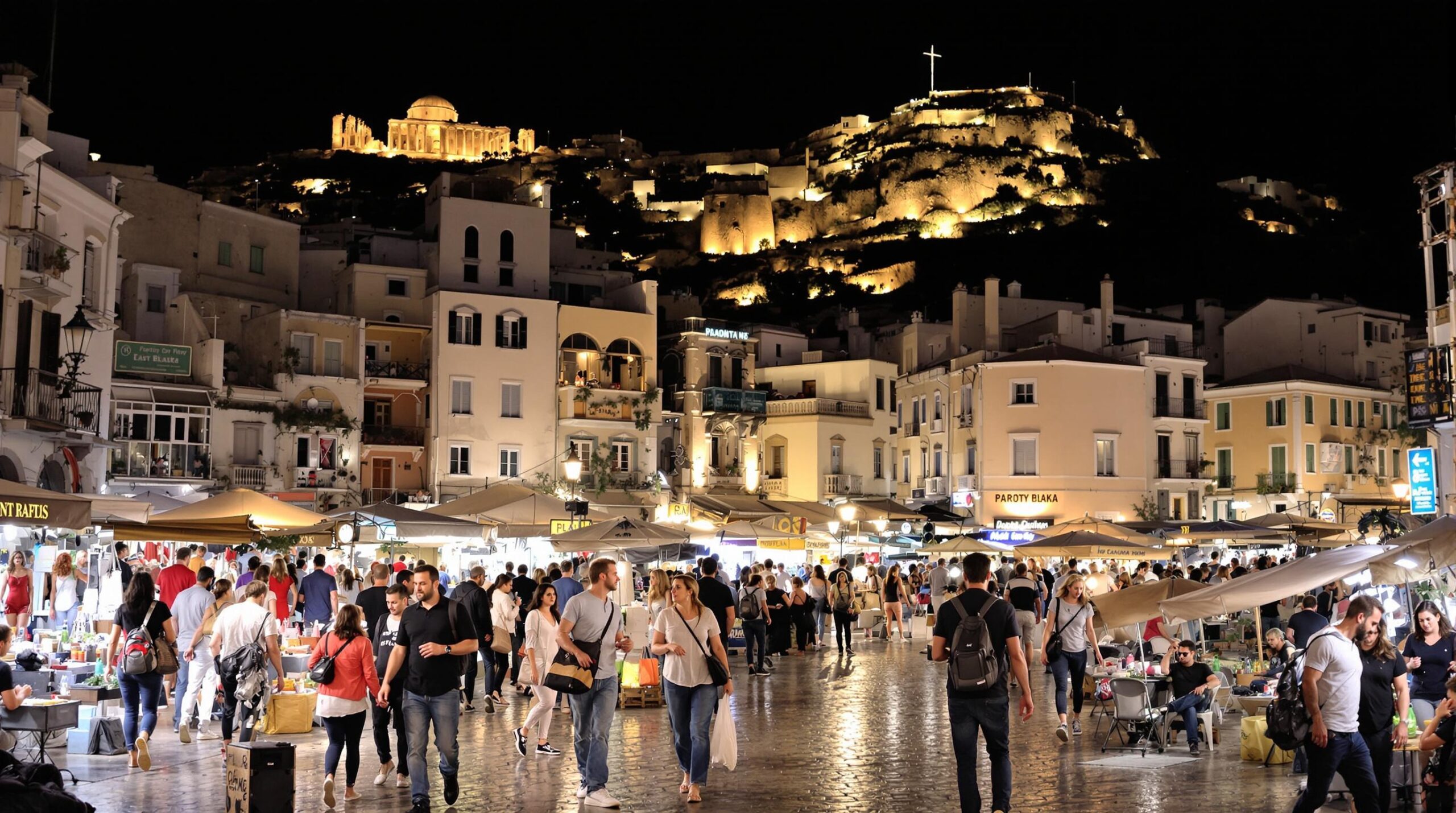 Athènes : vue aérienne des quartiers animés du centre-ville d'Athènes avec Monastiraki, Syntagma et Plaka
