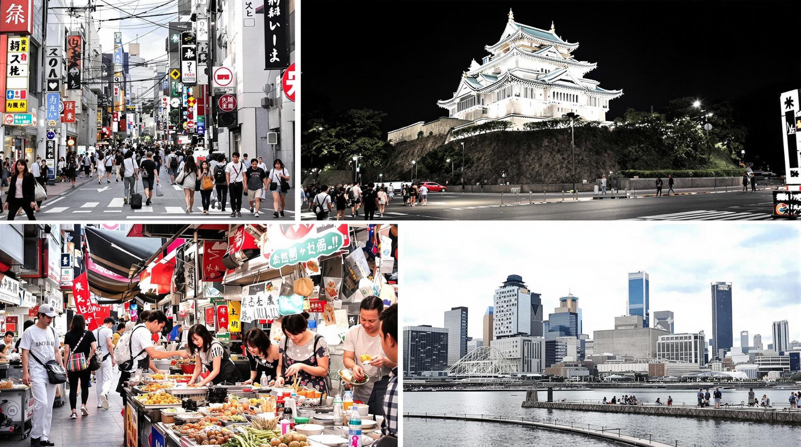 hébergement à Osaka : vue d'un quartier typique d'Osaka avec logements et culture urbaine