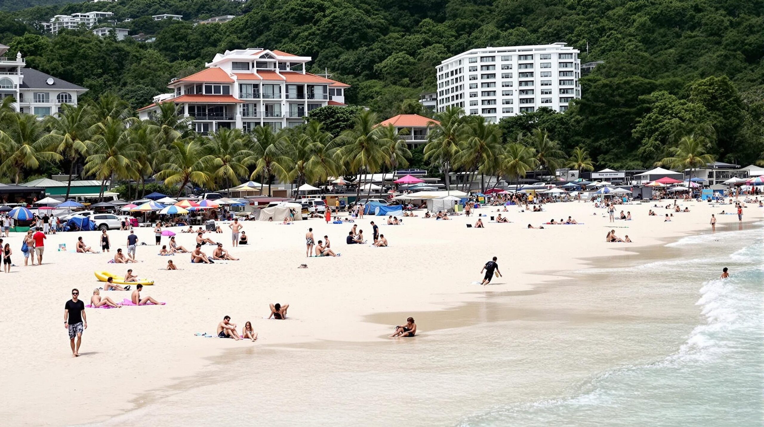 hébergement Phuket : plage paradisiaque avec hôtel en bord de mer