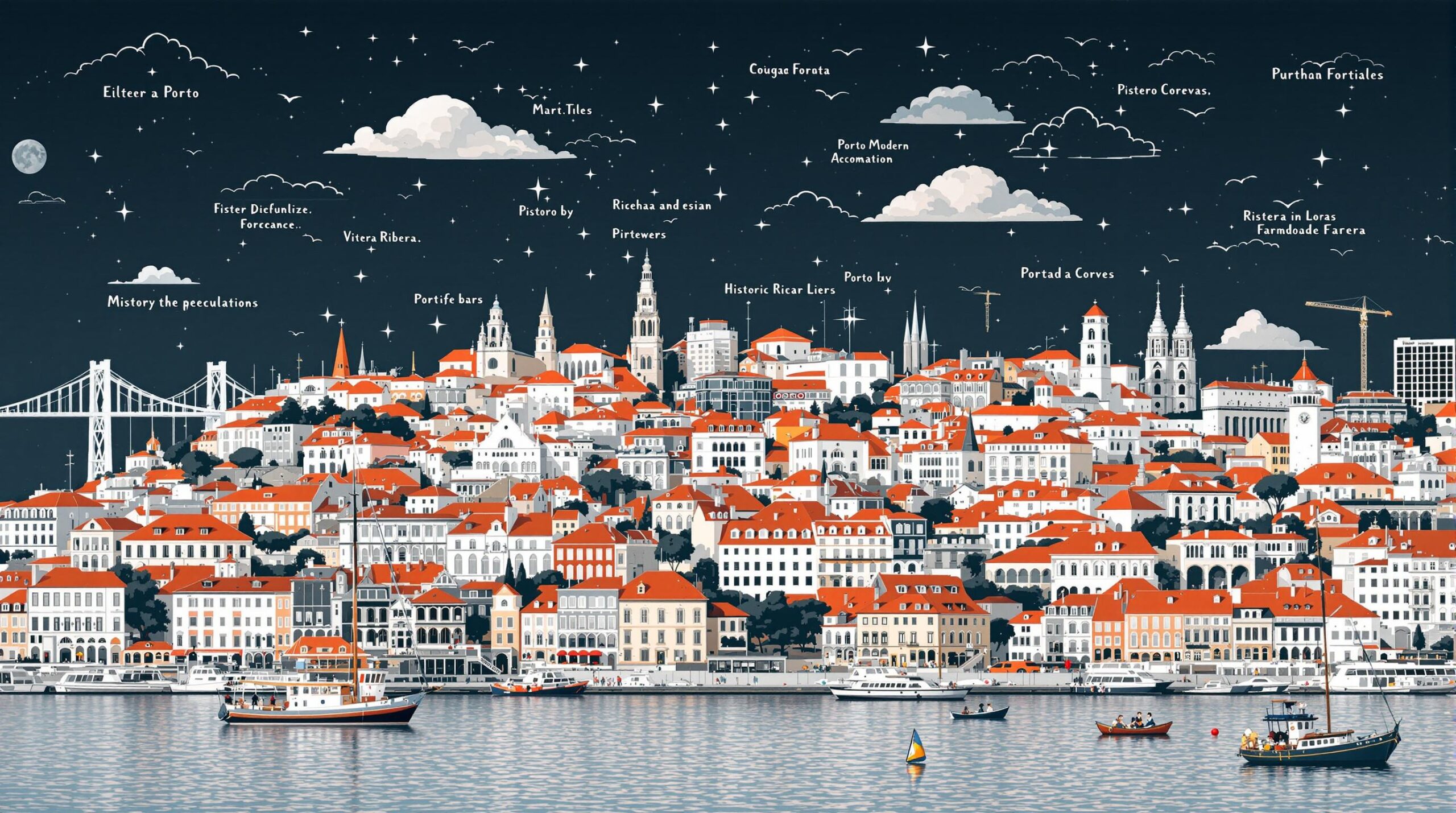 séjour à Porto : vue panoramique de Porto avec ses bâtiments colorés et le fleuve Douro