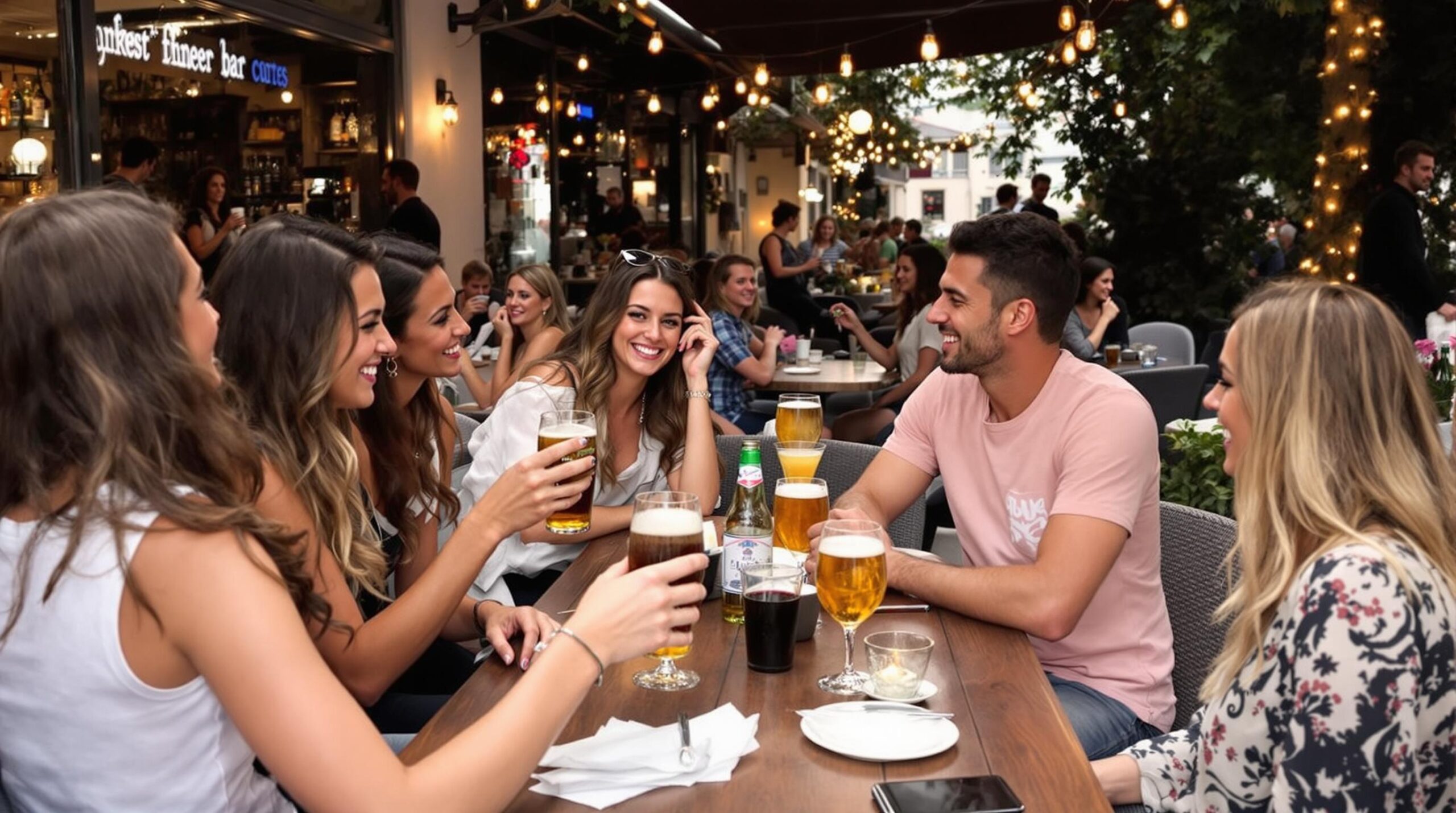 bars à Annecy : ambiance conviviale dans un bar avec terrasse et boissons