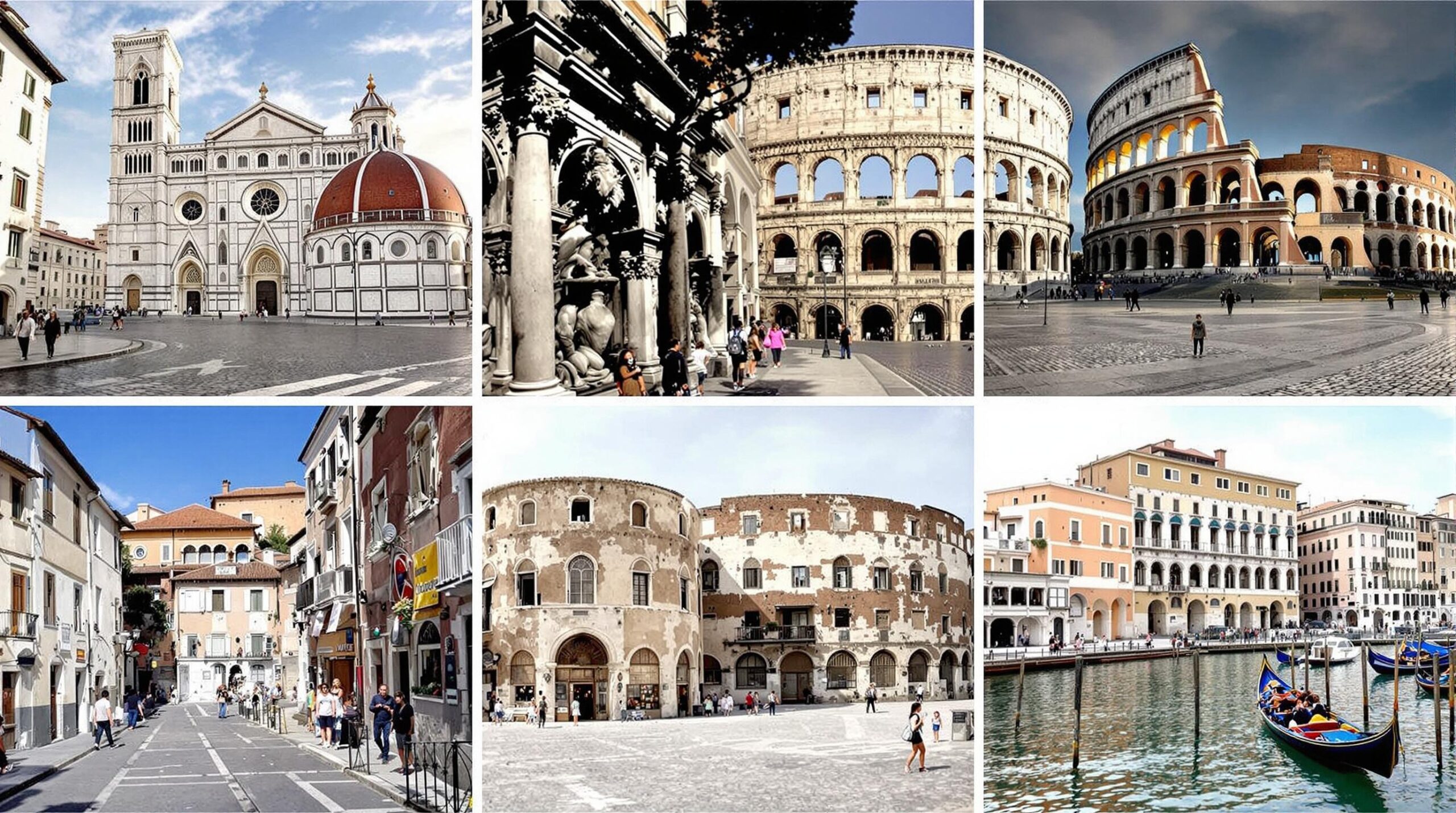 Italie : vue panoramique d'un monument historique italien emblématique