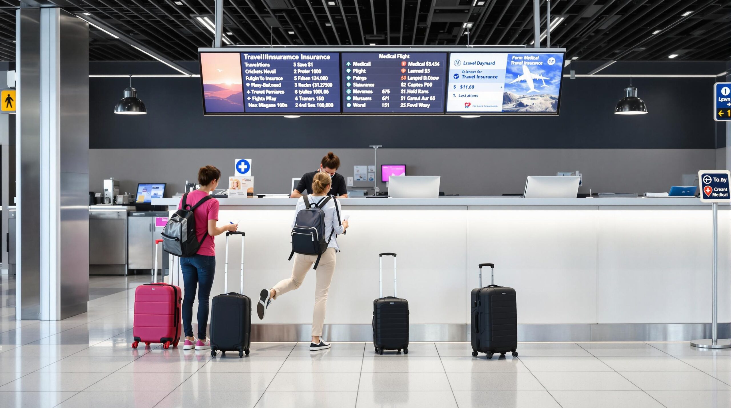 assurance voyage : image d'un voyageur avec un passeport et une assurance voyage