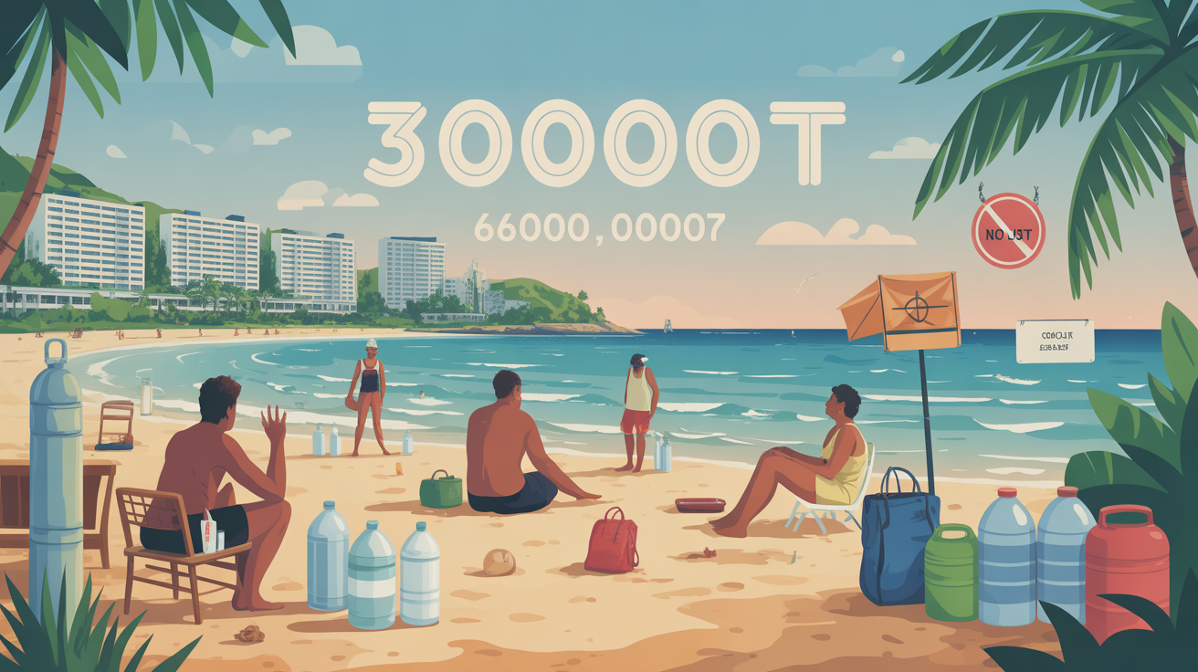 Plage polluee Bali 2025 touristes chiffres marquants