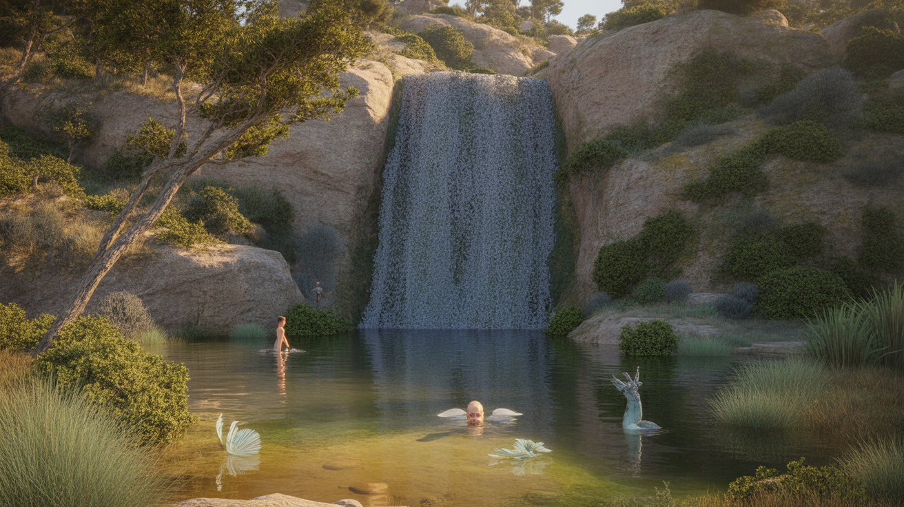 Vasque et biodiversite cascade du trou de Mandre