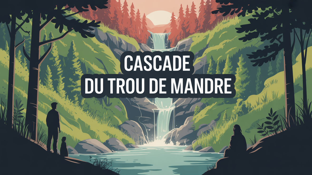 Cascade du trou de Mandre au coeur de la foret