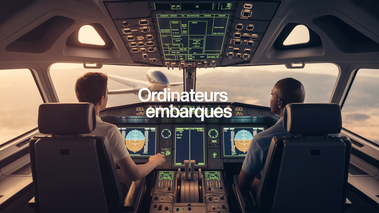 cockpit avion ordinateurs embarques et ecrans numeriques