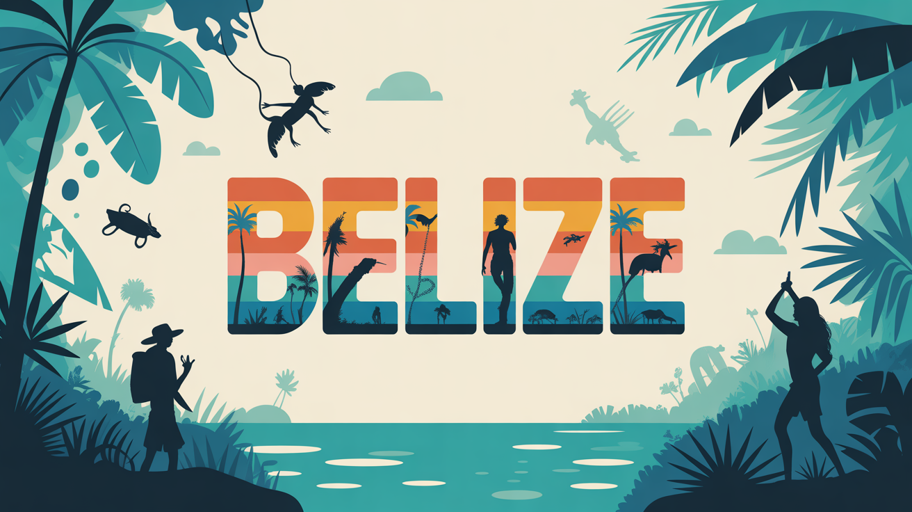 Belize jungle luxuriant mer turquoise marche exotique