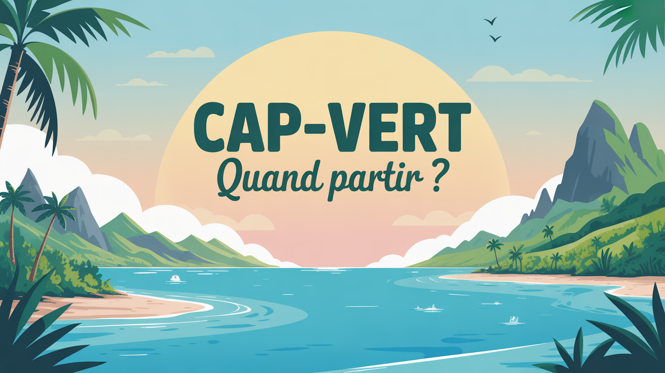 Vue archipel Cap-Vert plages montagnes climat