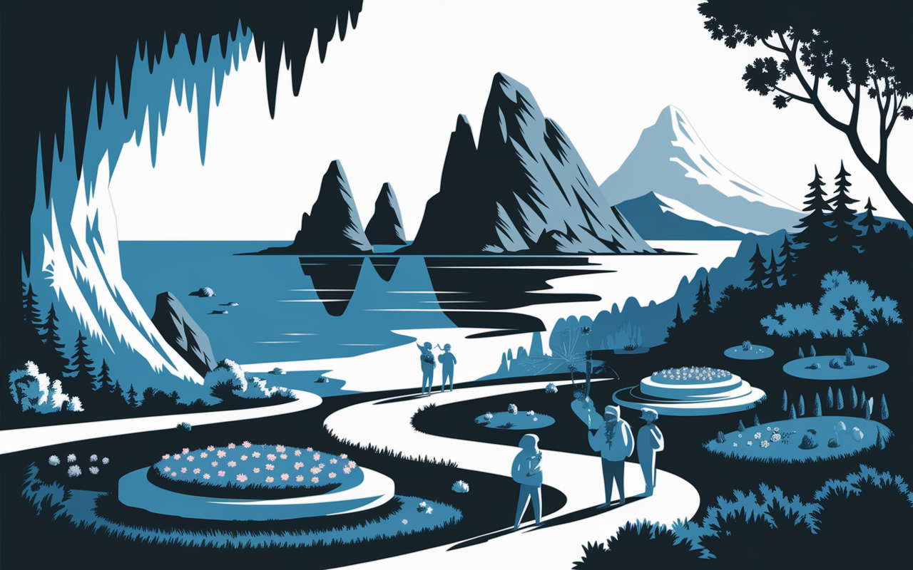 Illustration guide que visiter Capri incontournables grotte bleue faraglioni