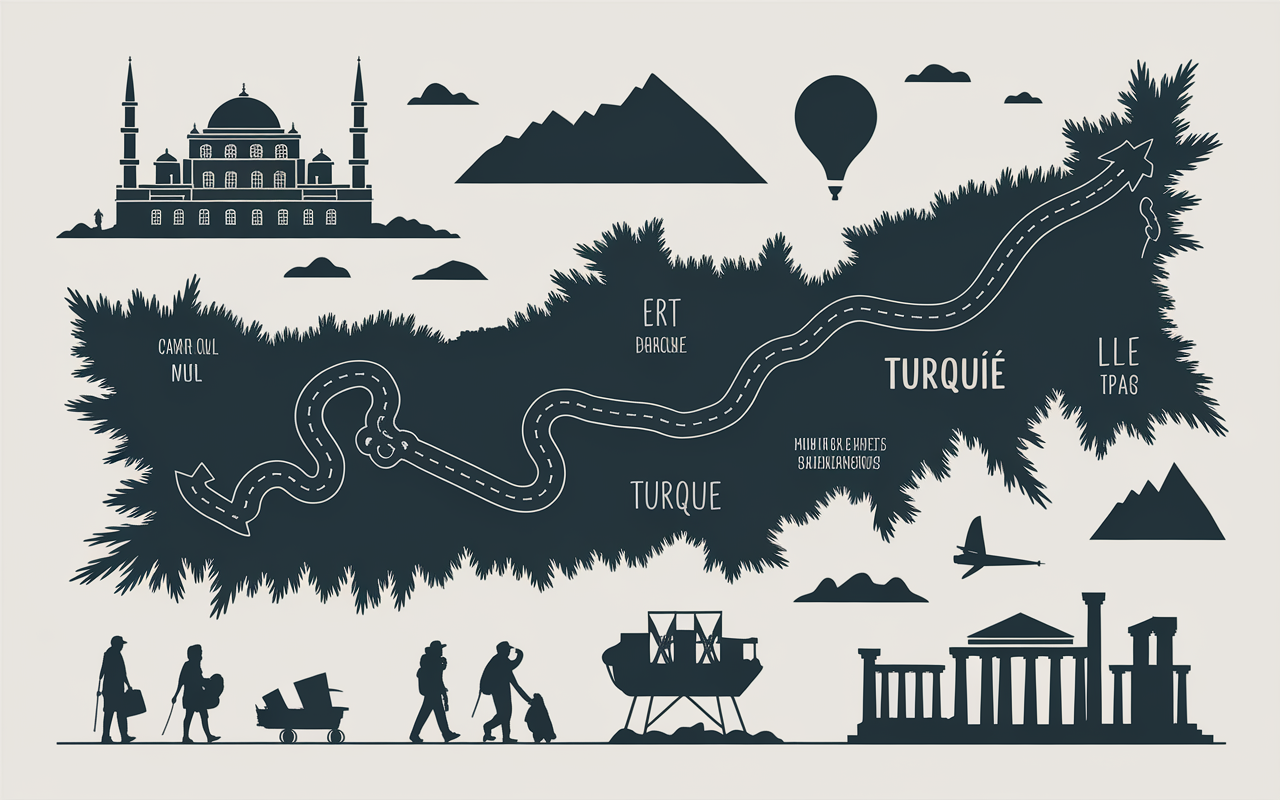 Carte Turquie villes nature sites incontournables