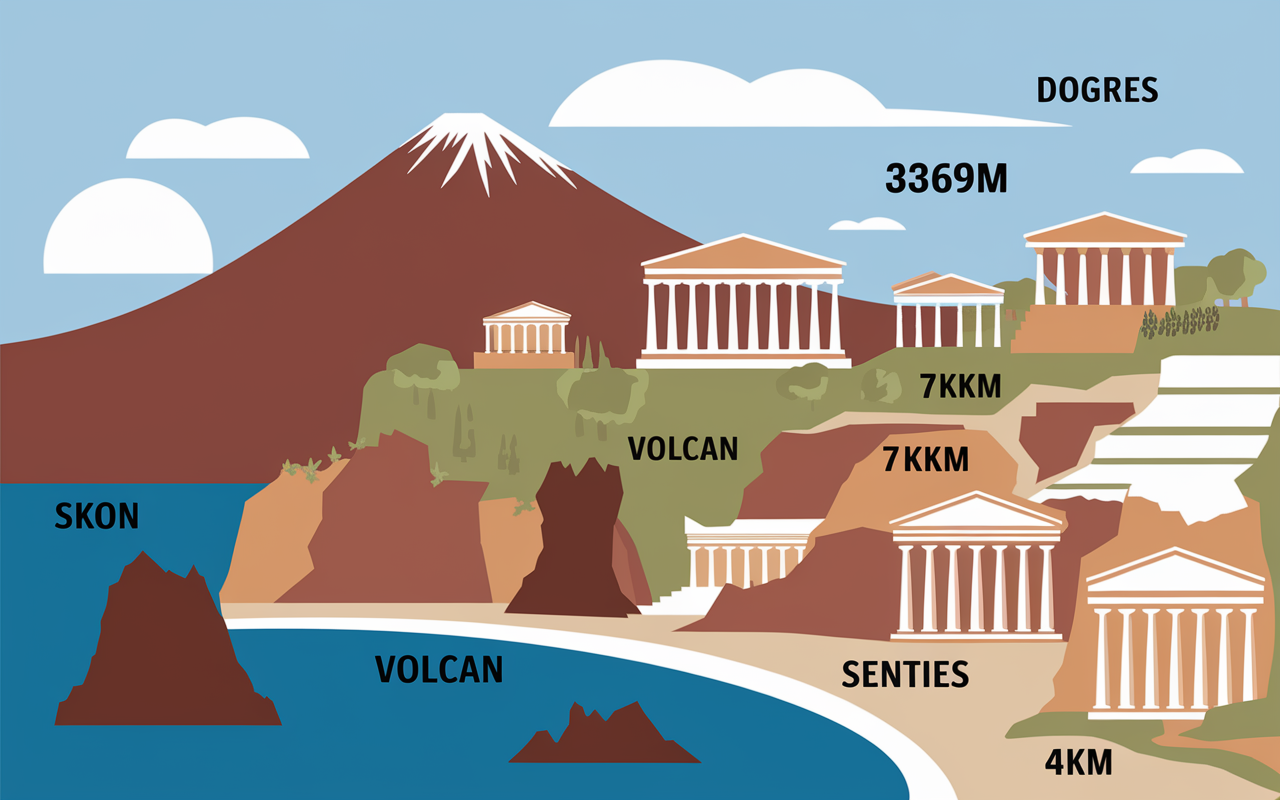 Paysage Sicile volcan temples plages chiffres