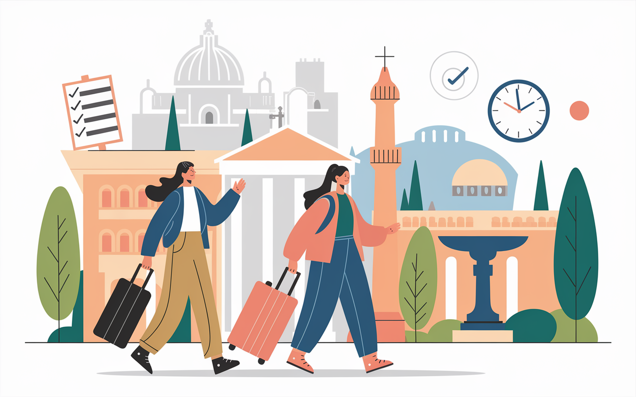 Plan et checklist visite détente Rome