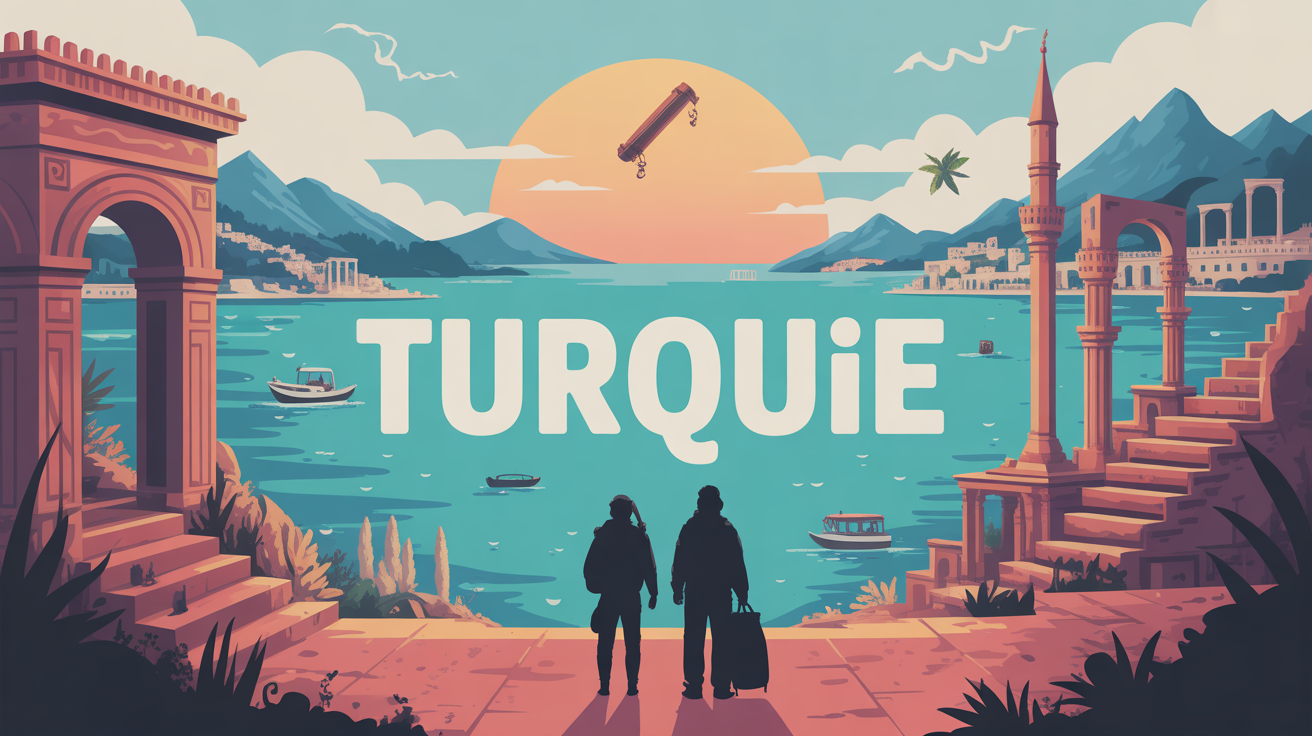 Paysage Turquie mer ruines bazar aventure