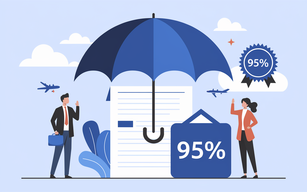 assurance billet d avion parapluie bleu