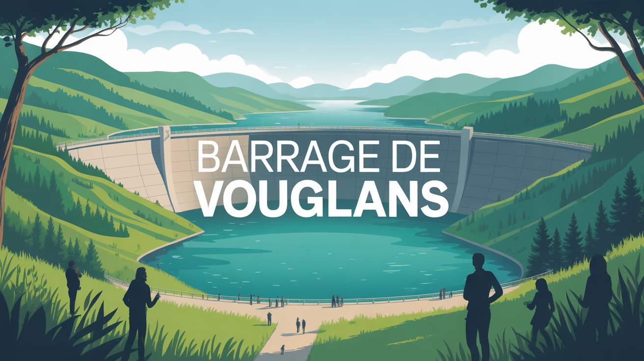 vue panoramique barrage de vouglans lac jura