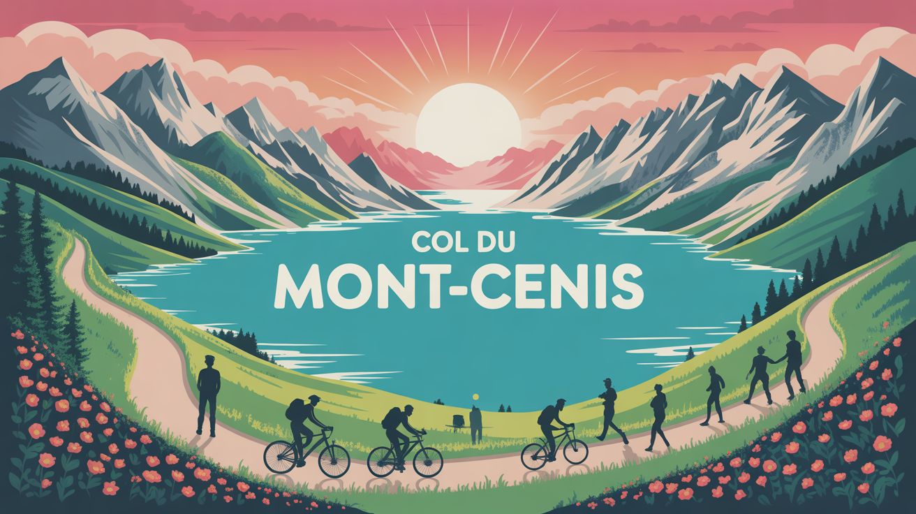Montagne lac turquoise Col du Mont Cenis randonnee velo