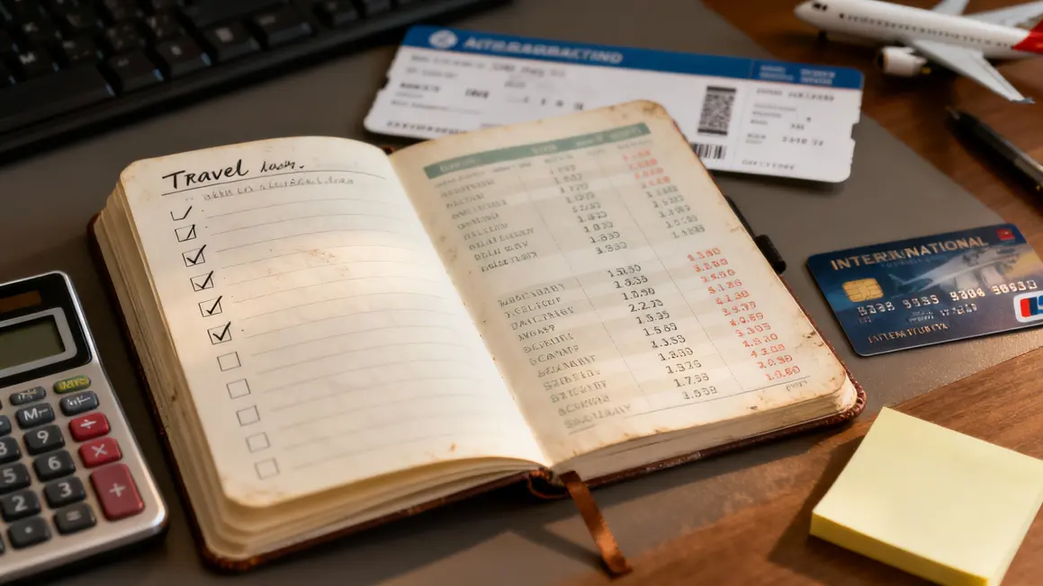 Page de carnet conseils pour budget voyage pas cher