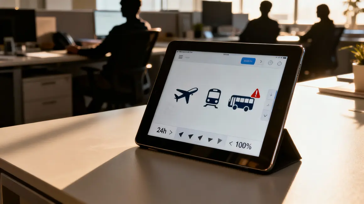 tablette digitale icones transport filtres apps voyage pas cher