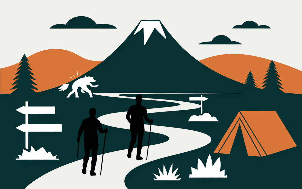 Famille randonnée autour d’un volcan visitable en France