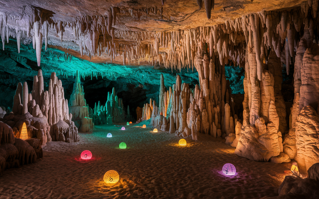 grotte de maxange concretion excentrique lumiere enfants