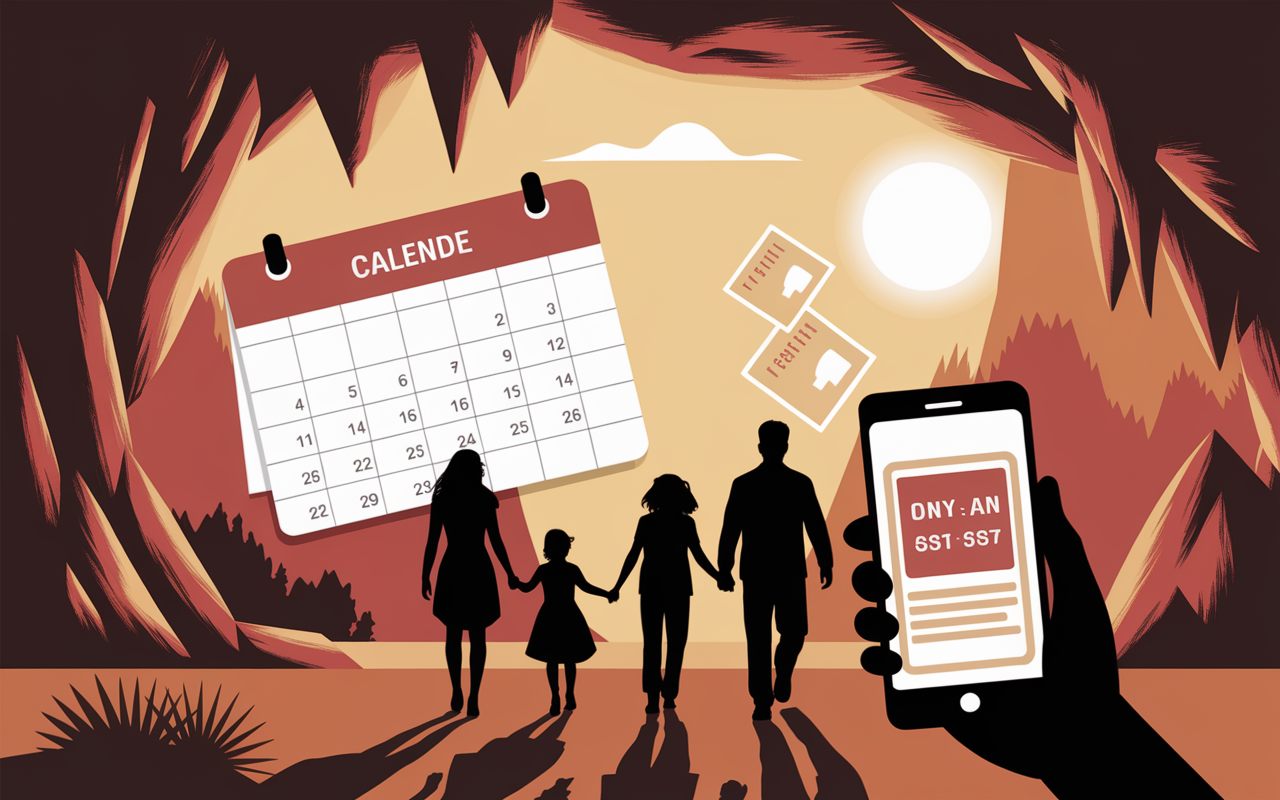 Billetterie visite grottes Ardeche famille calendrier