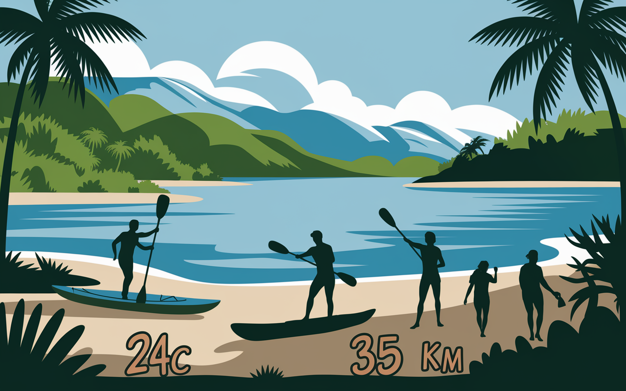 lac vouglans plage kayak paddle jura