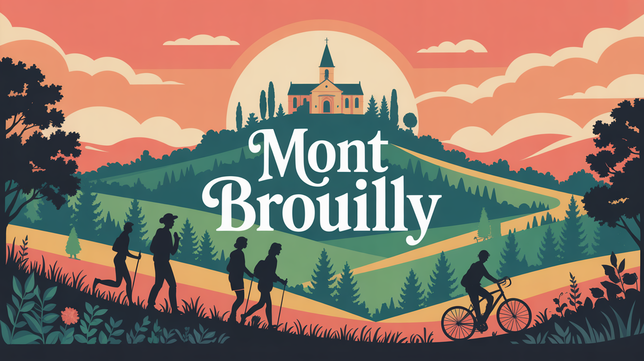 Mont Brouilly chapelle sommet vignes balades vélos