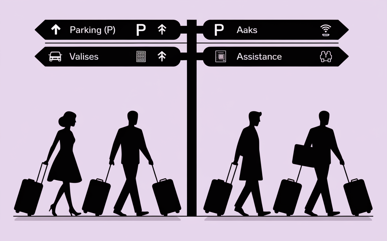 Schéma accès Terminal 3 CDG parking RER bus plans interactifs