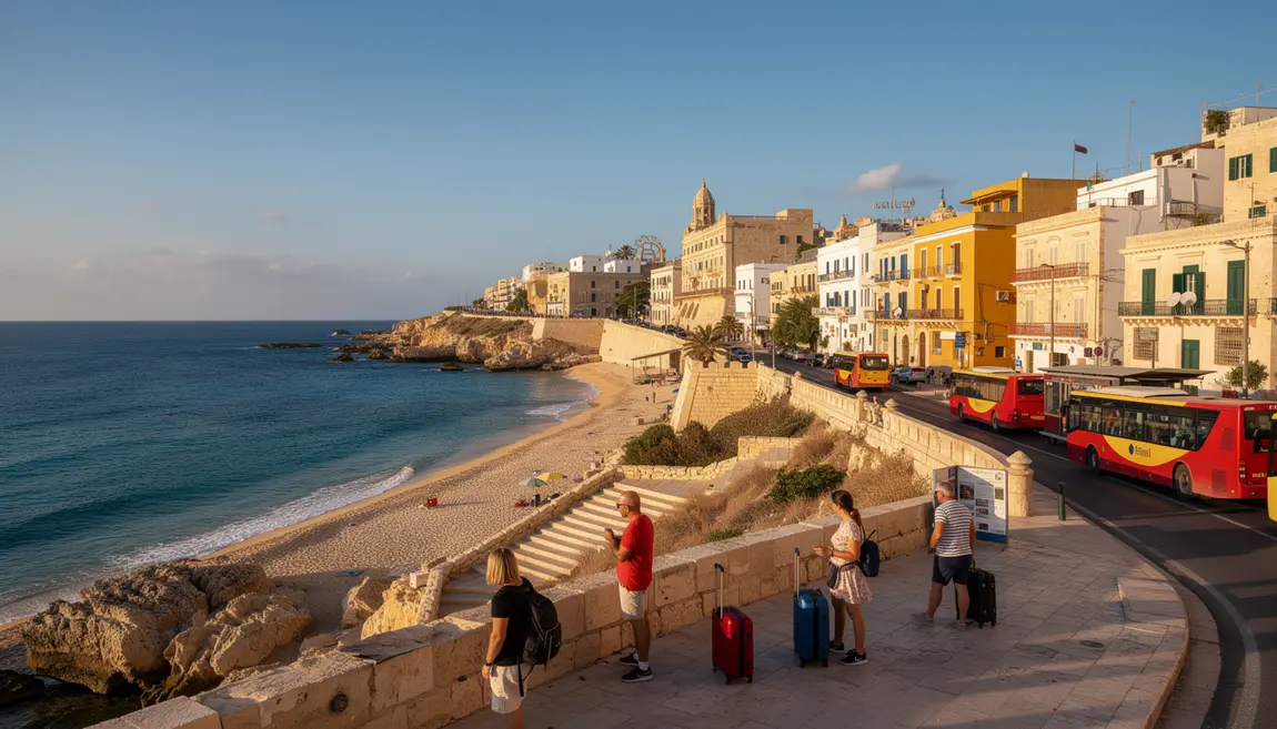 Vue panoramique Malte voyage pas cher plages bus billets