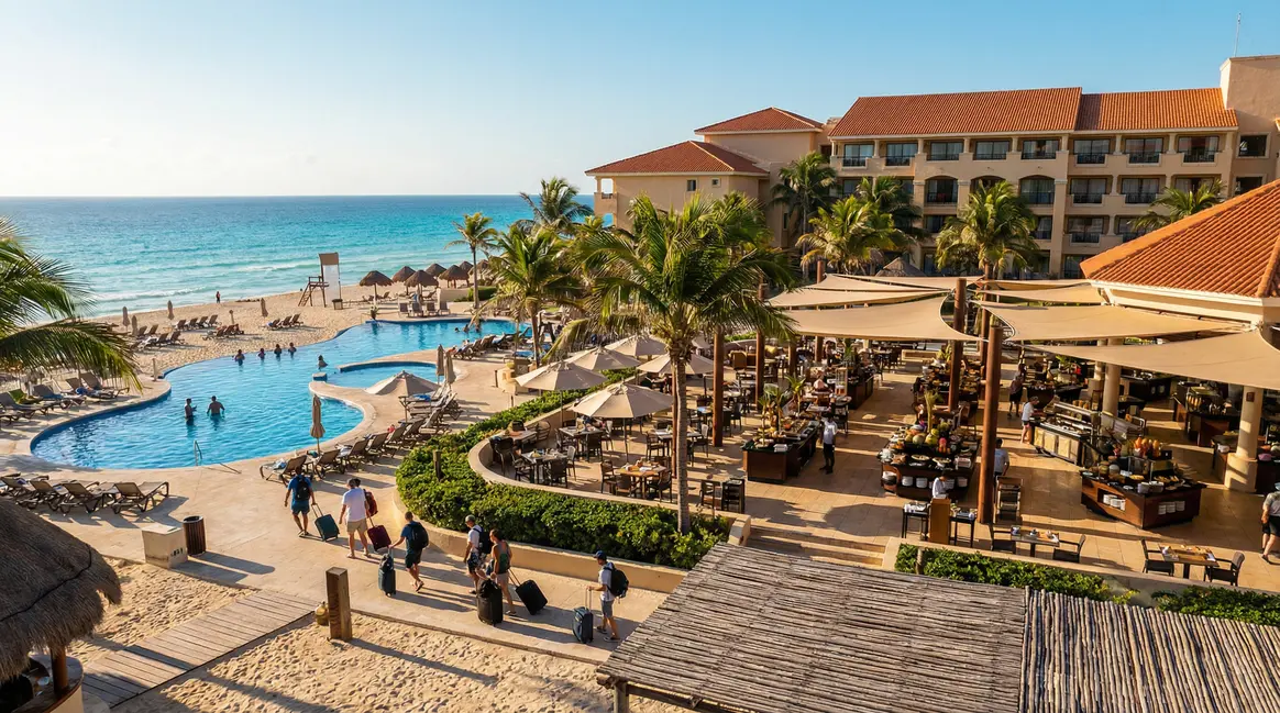 Photo plage hotel tout inclus voyageurs buffet