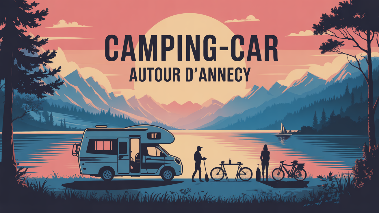 Aire pour camping car Annecy au bord du lac