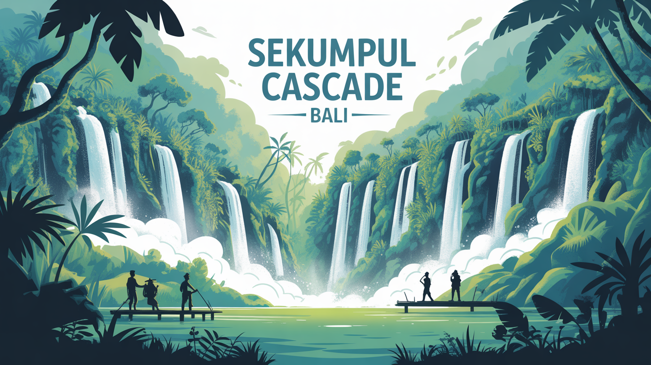 bali sekumpul waterfall paysage tropical cascades
