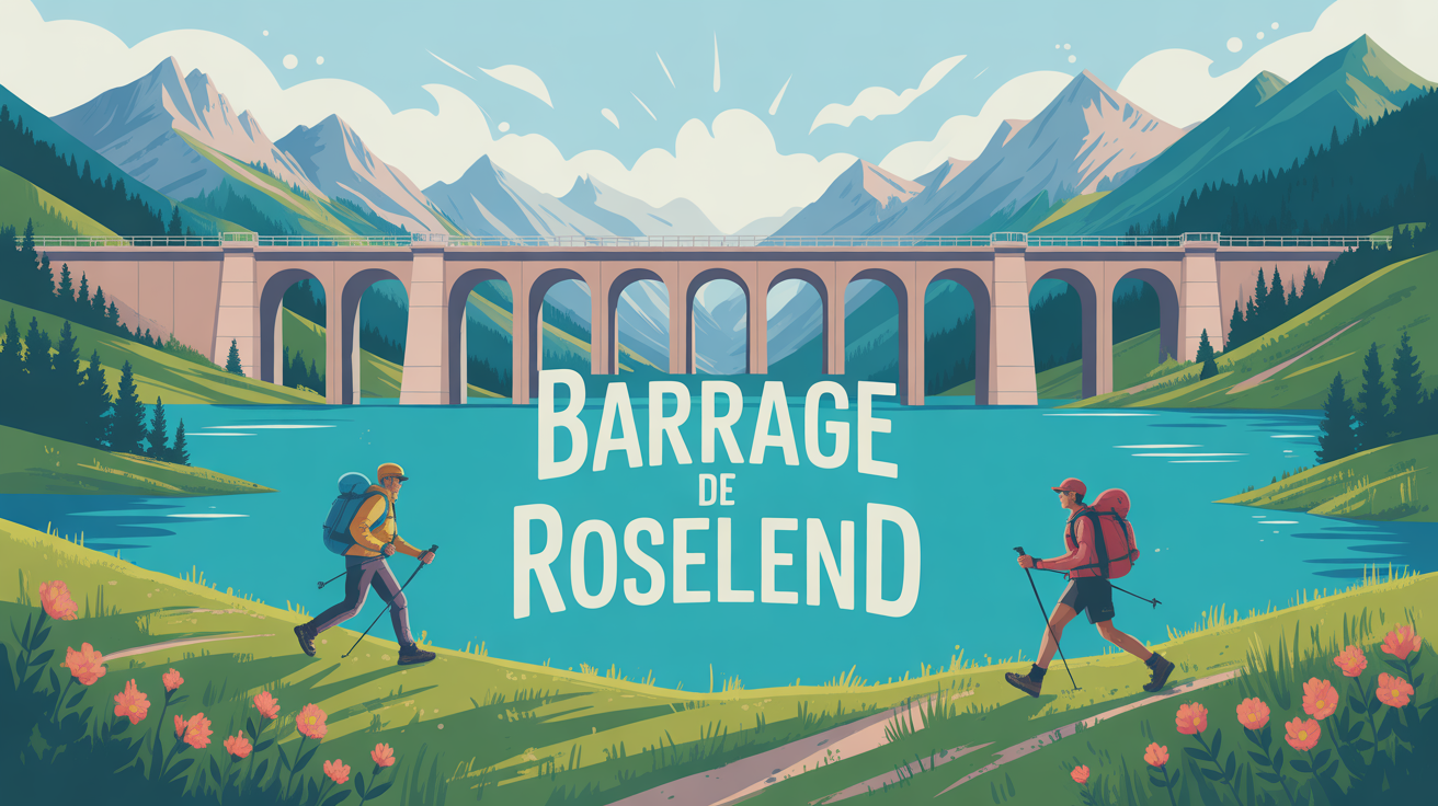 barrage de roselande vue stylisee aventure