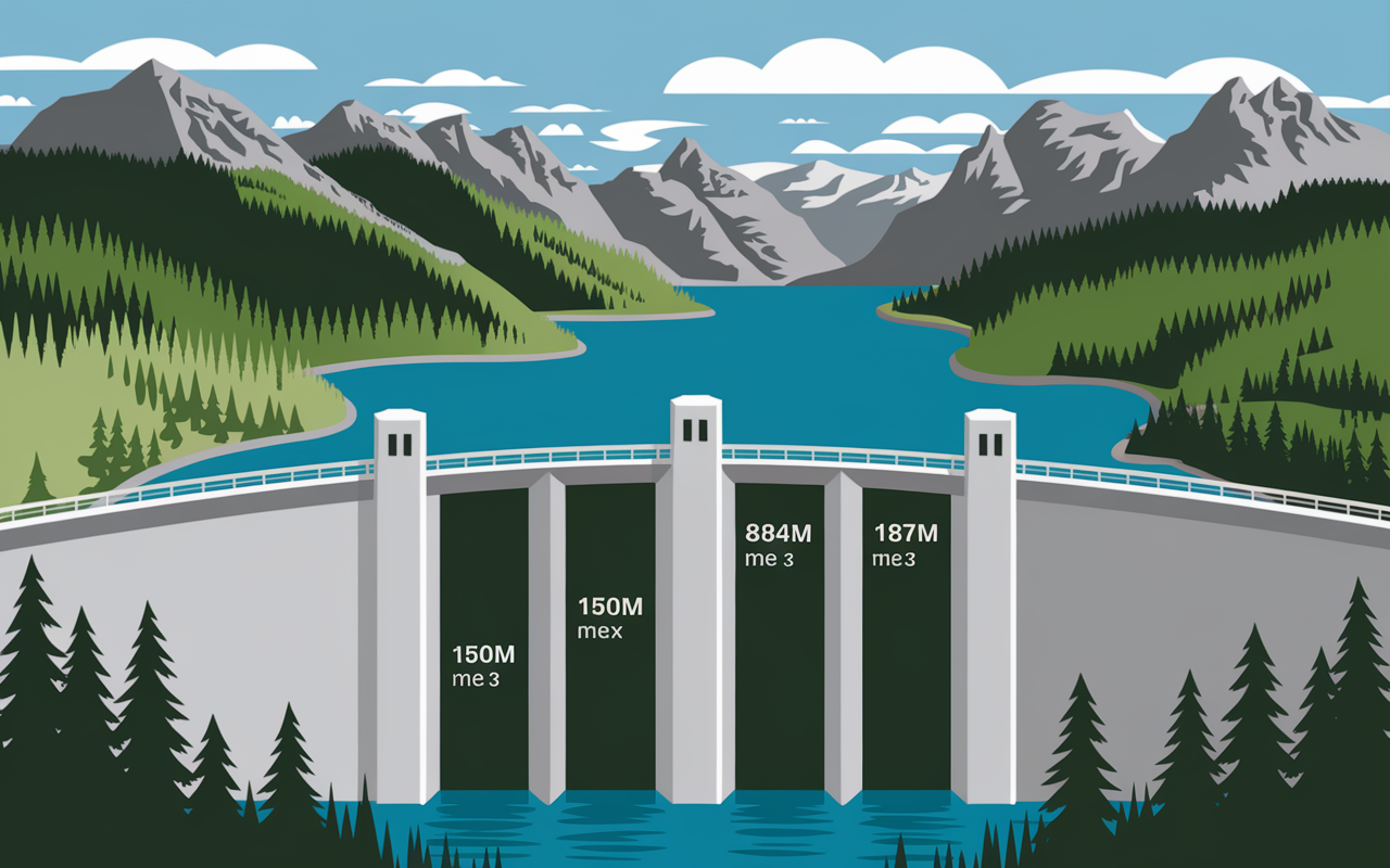 barrage de roselande lac montagne chiffres