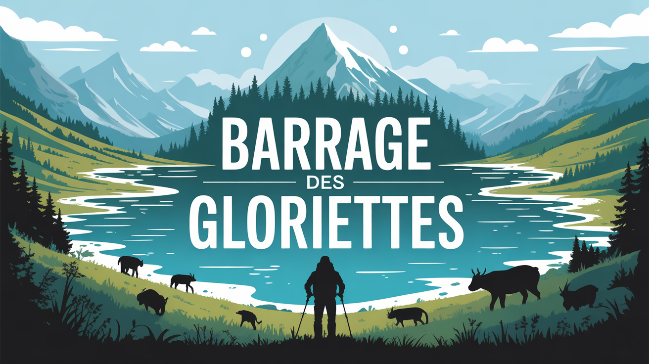 barrage des gloriettes illustration lac montagne