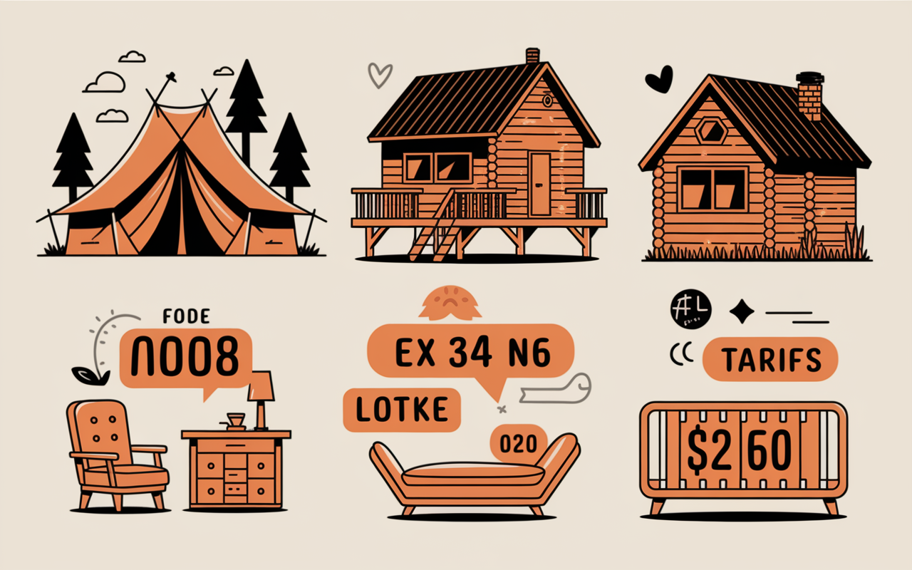 Hebergements camping du viaduc des fades lodges tentes