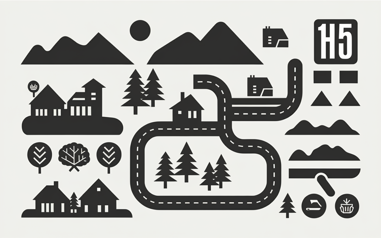 Carte stylisee ville du pays basque
