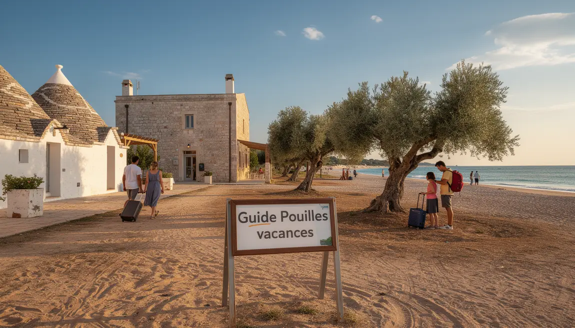 Paysage typique Pouilles trulli masserie plage oliveraie
