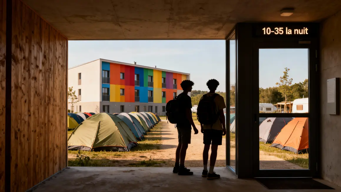 Auberge jeunesse et camping avec indication prix nuit