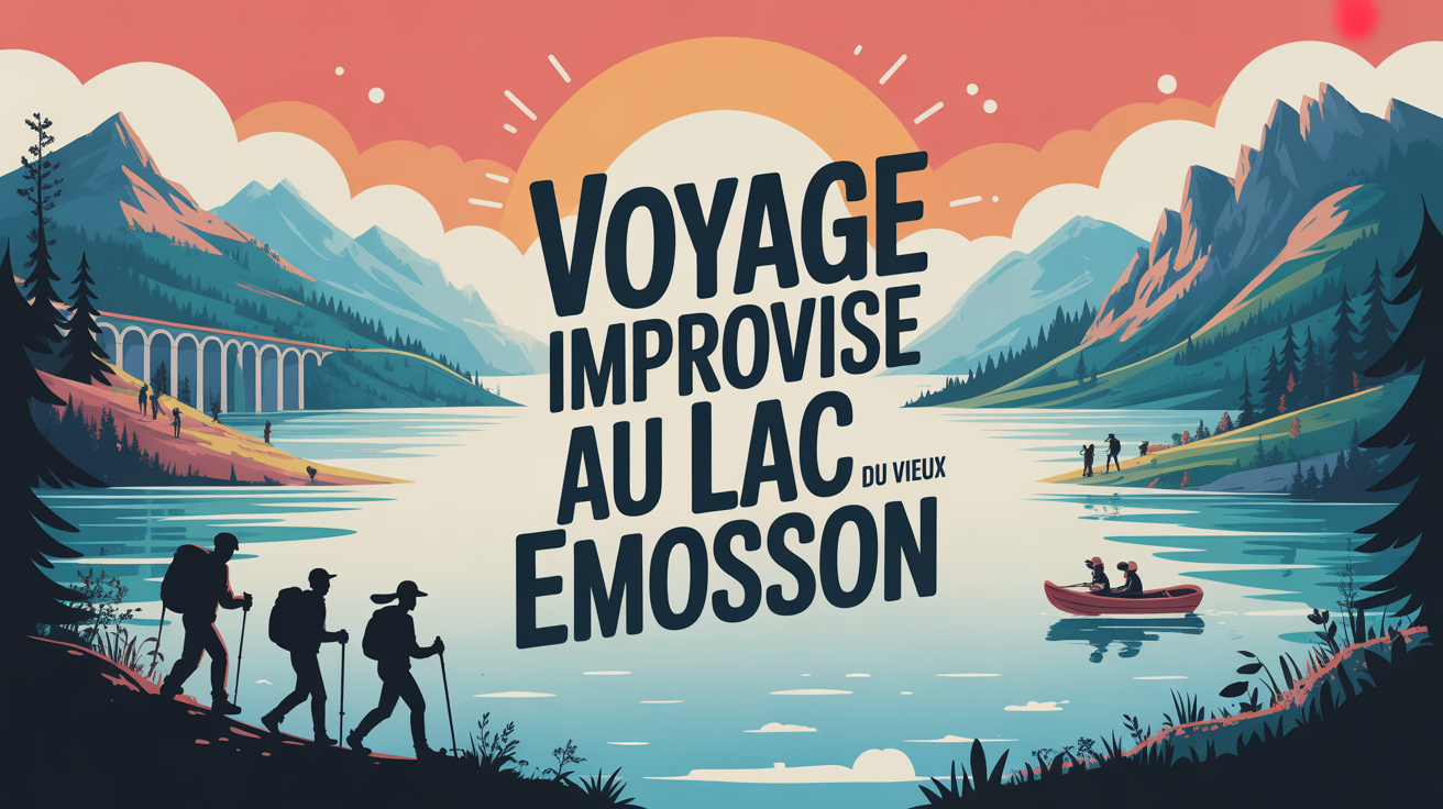 illustration lac du vieux emosson aventure