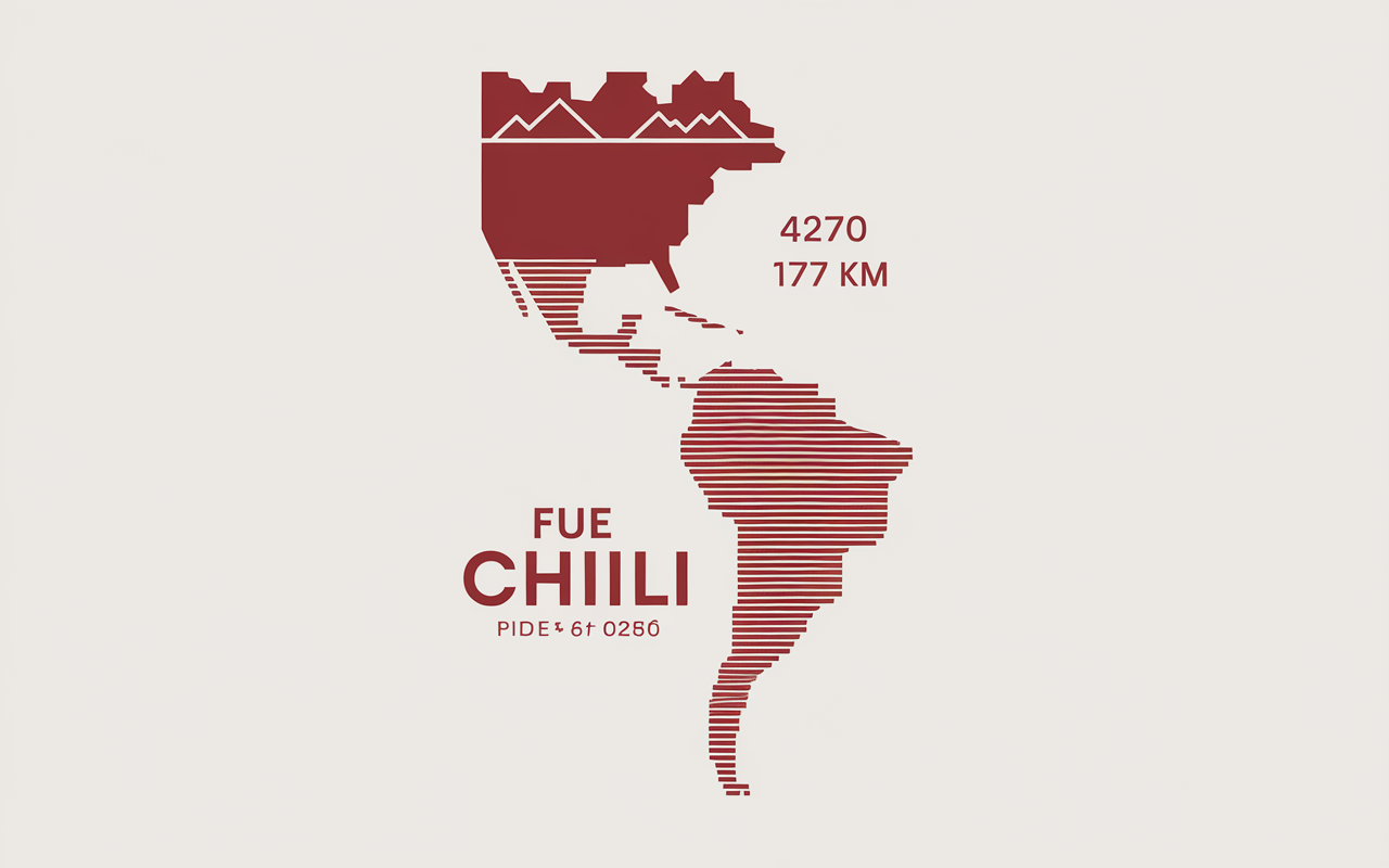 longueur chili carte stylisée chiffres